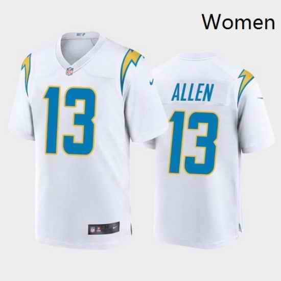 Women Nike Los Angeles 13 Chargers Keenan Allen 2020 White Vapor Limited Jersey